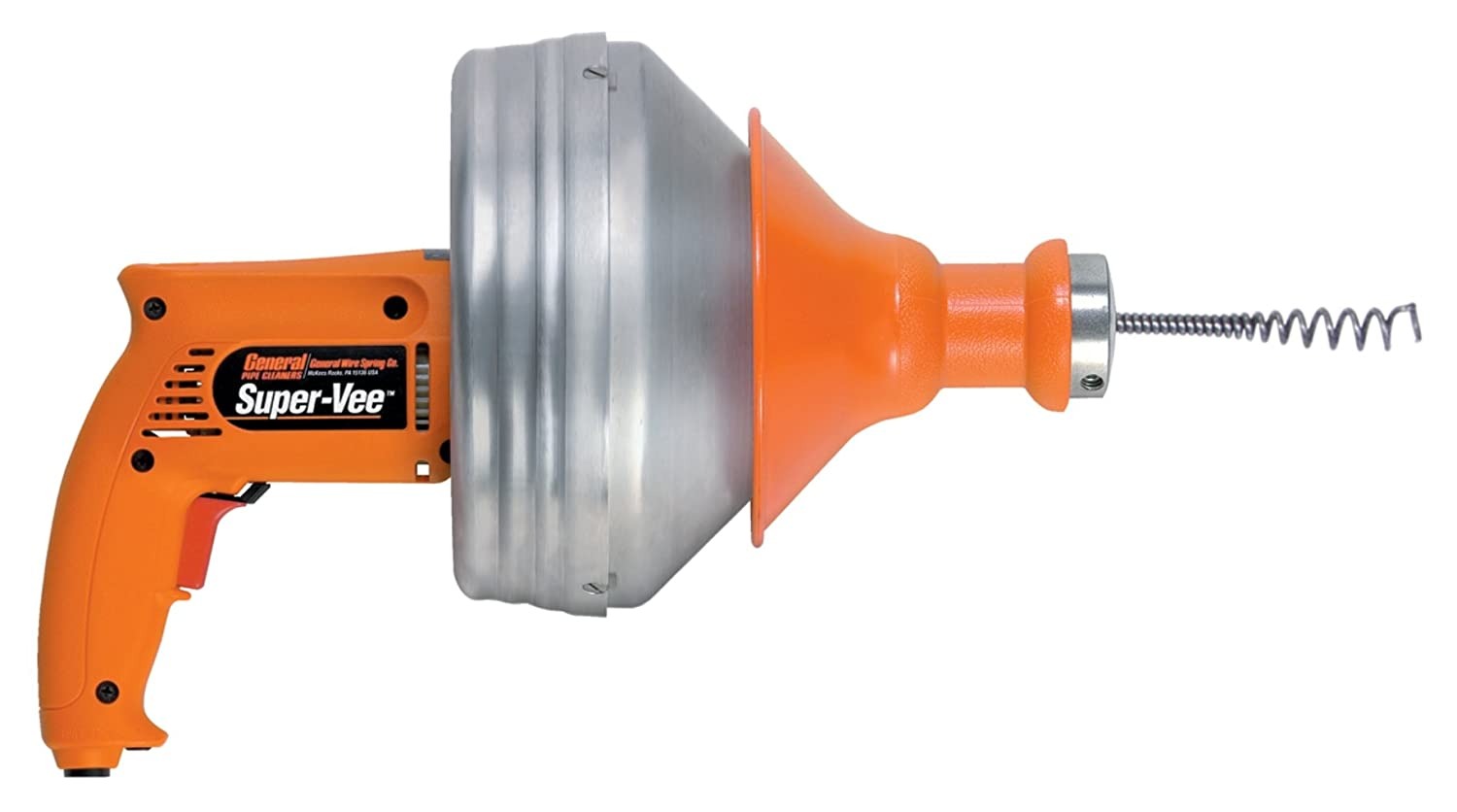 25' Drain Auger Rooter Sewer Snake Handheld Super Vee Noonan