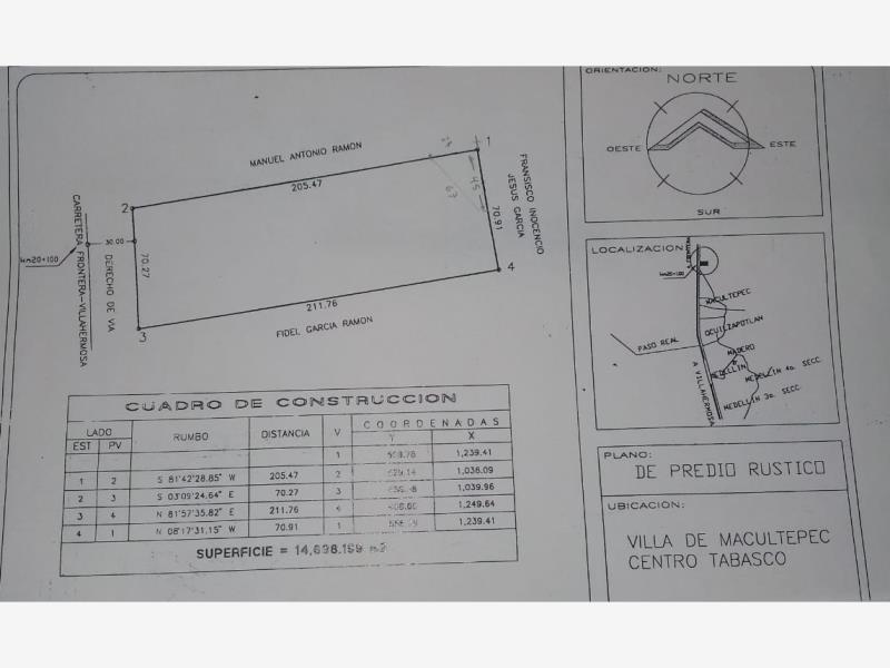 Terreno en renta en Macultepec, Centro