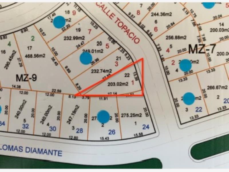 Terreno en venta en Lomas Diamante, Alvarado — foto 1 de 3