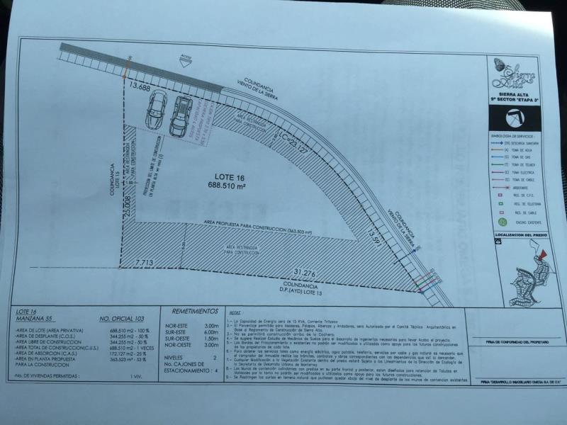 Terreno en venta en SIERRA ALTA 9 SECTOR, Monterrey