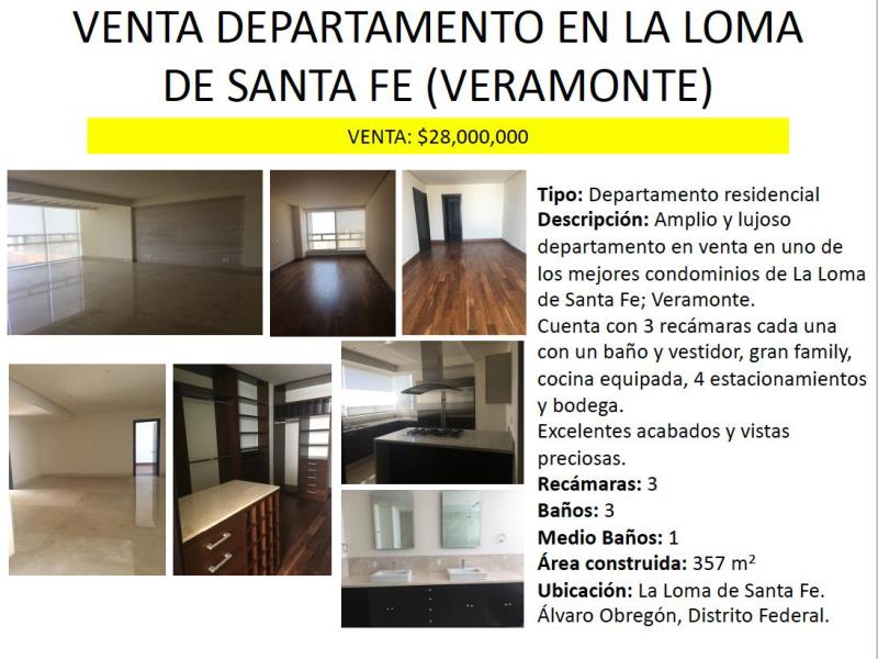 Departamento en venta en Lomas de Santa Fe, Álvaro Obregón — foto 1 de 2
