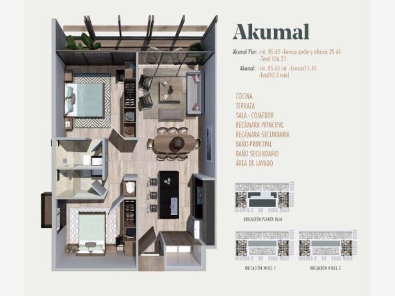Departamento en venta en Aldea Zama, Tulum — foto 1 de 14