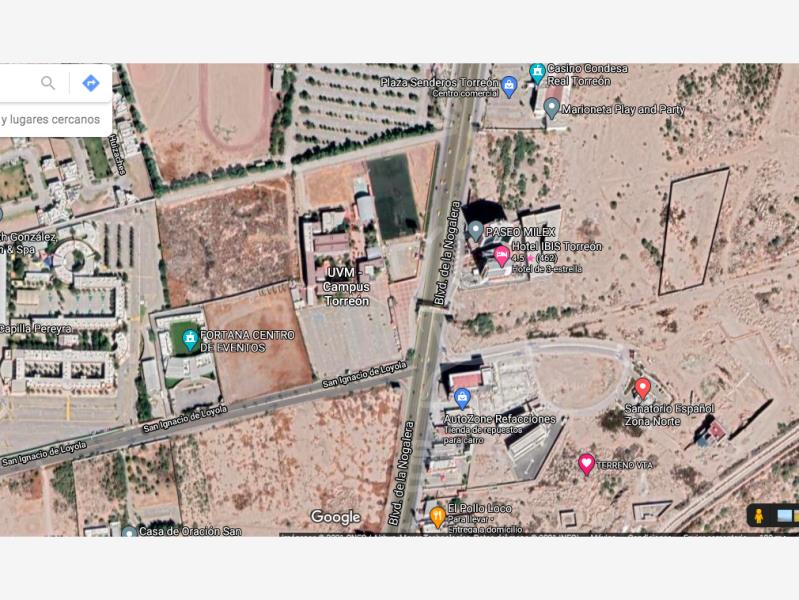 Vendo Terreno por Sanatorio Español Senderos en Torreon Coah . Vendo Terreno por Sanatorio Español Senderos en Torreon Coah .