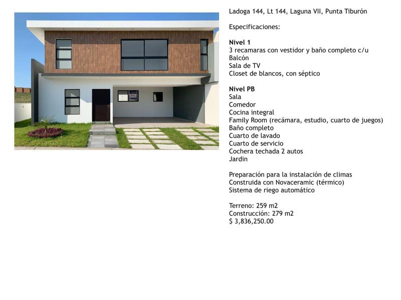 Casa en venta en Punta Tiburón, Residencial, Marina y Golf, Alvarado