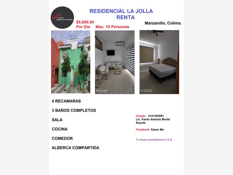 Casa en renta en El Naranjo, Manzanillo — foto 1 de 12