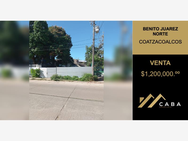 Terreno en venta en Benito Juarez Norte, Coatzacoalcos — foto 1 de 8