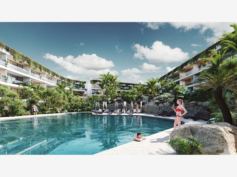 Departamento en venta en Playa Car Fase II, Solidaridad — foto 1 de 29