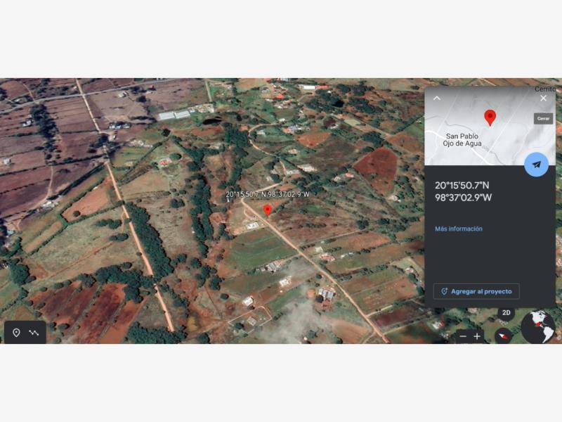 Terreno en venta en San Pablo Ojo de Agua, Huasca de Ocampo, Hidalgo