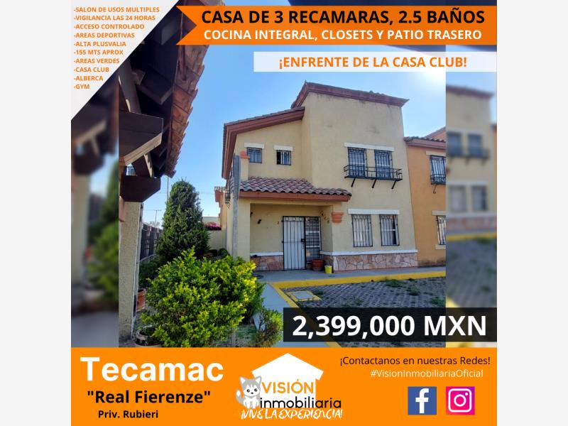 Casa en venta en Real Firenze, Tecámac, México