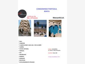 Departamento en renta en Salagua, Manzanillo, Colima