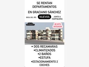 Departamento en renta en Graciano Sánchez Romo, Boca del Río — foto 3 de 10