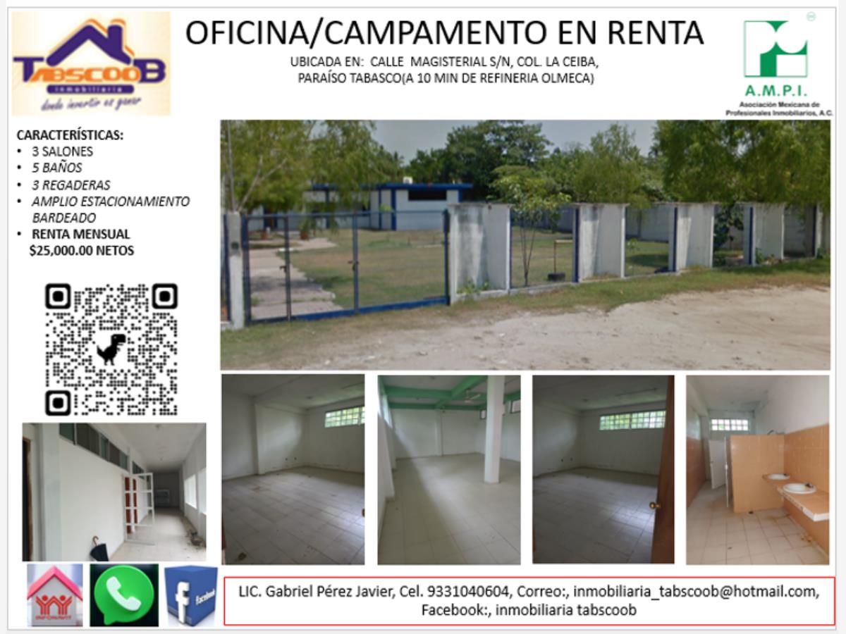 Oficina en renta en La Ceiba, Paraíso — foto 1 de 12