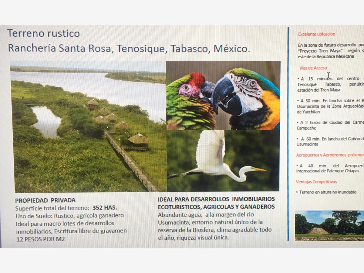 Terreno en venta en Santa Rosa, Tenosique — foto 1 de 2