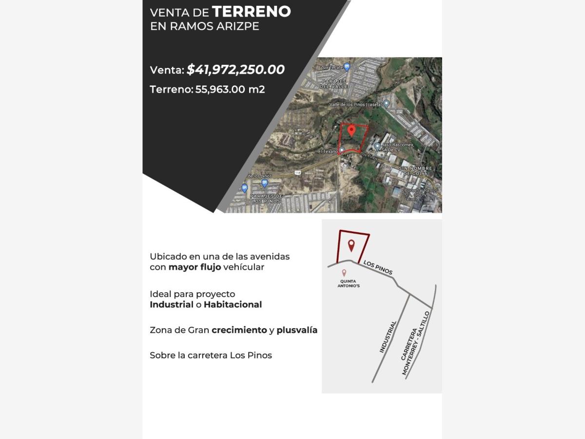 Terreno en venta en Parajes de los Pinos, Ramos Arizpe