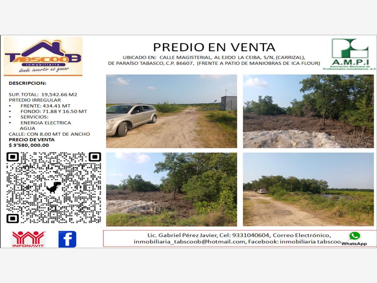 Terreno en venta en Puerto Ceiba (carrizal), Paraíso — foto 1 de 8