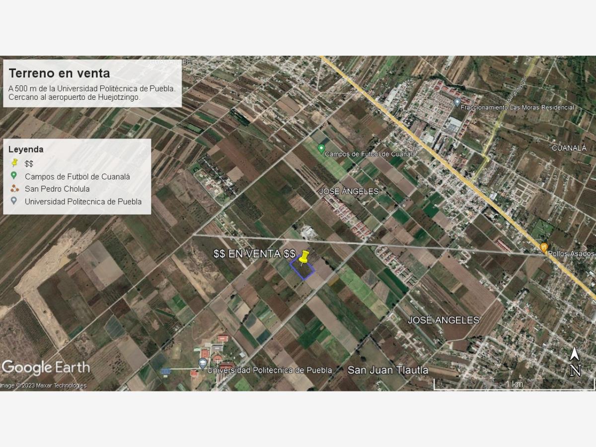 Terreno en renta en Santa Maria Zacatepec, Juan C. Bonilla