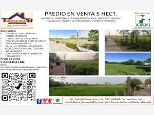 Terreno en venta en Norte 1ra. Sección (Buena Vista), Comalcalco, Tabasco