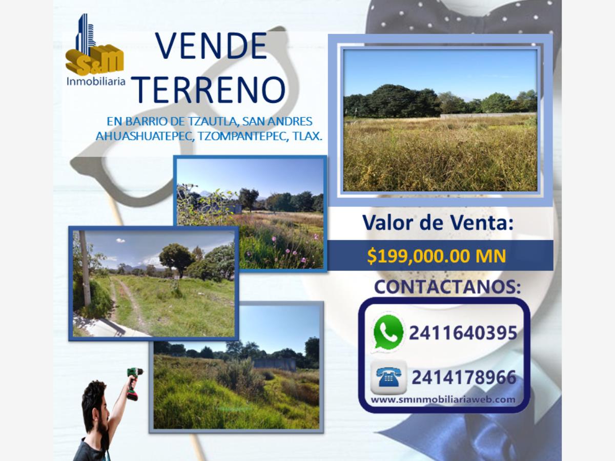 Terreno en venta en San Andres Ahuashuatepec, Tzompantepec — foto 1 de 9