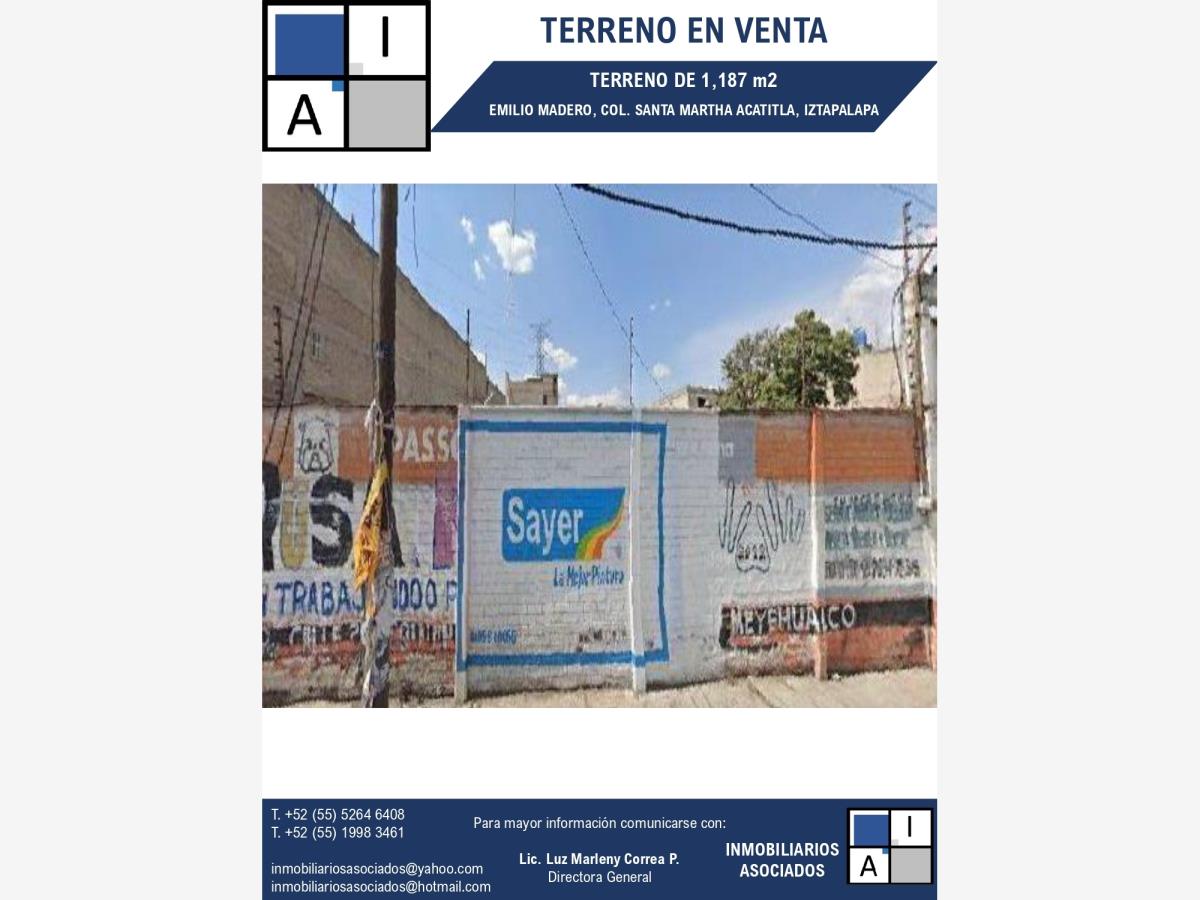 Terreno en venta en Santa Martha Acatitla, Iztapalapa — foto 1 de 2