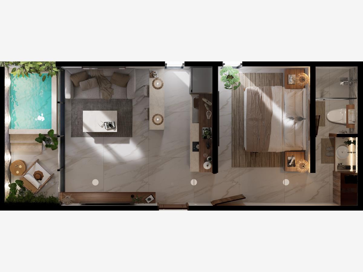 Departamento en venta en La Veleta, Tulum — foto 1 de 7