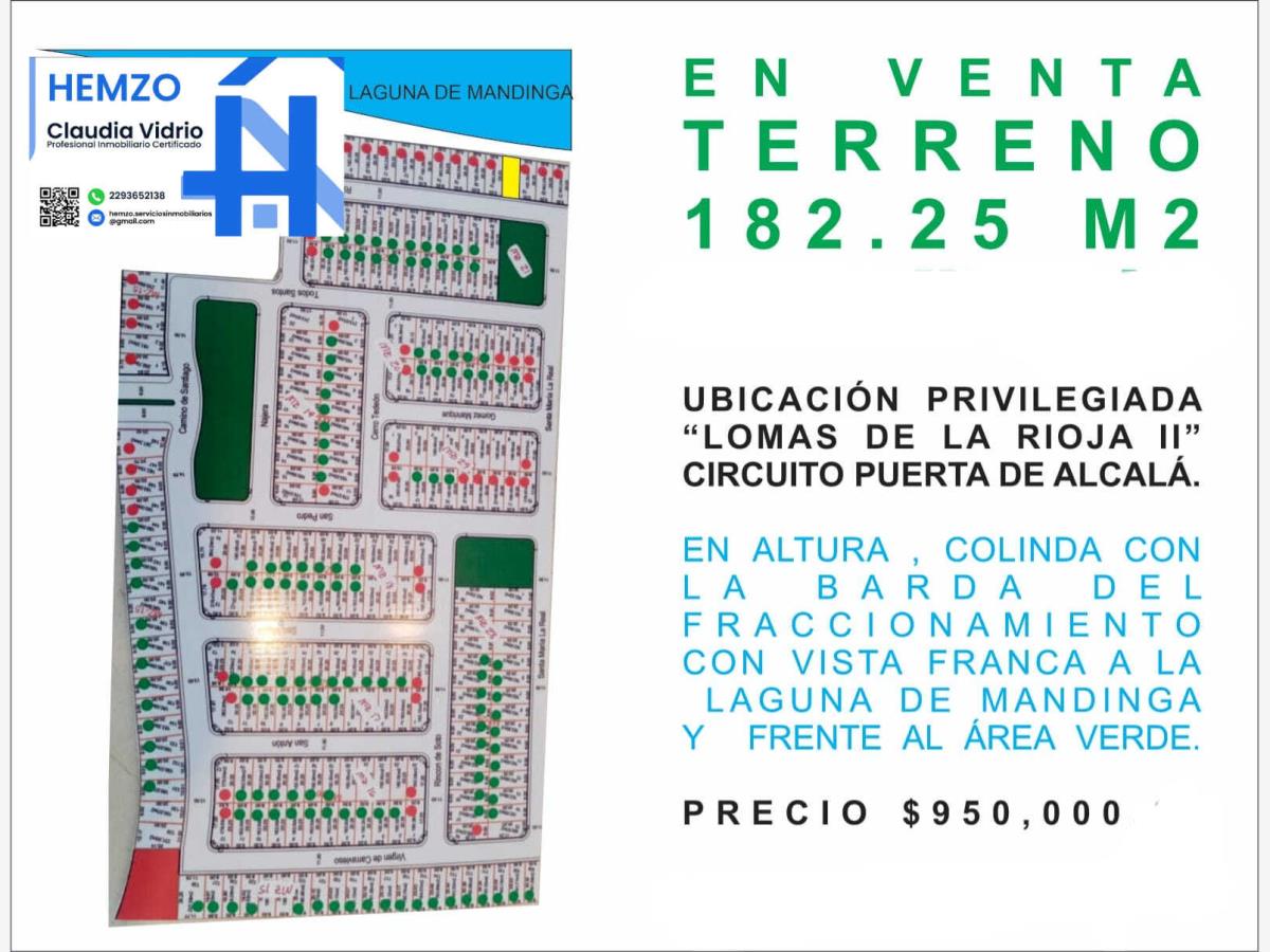 Terreno en venta en Lomas de la Rioja, Alvarado