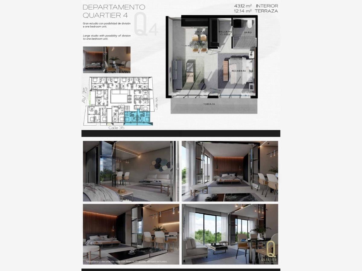 Departamento en venta en Playa del Carmen Centro, Solidaridad — foto 1 de 4