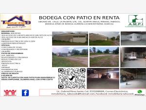Bodega en renta en Quintin Arauz, Paraíso, Tabasco