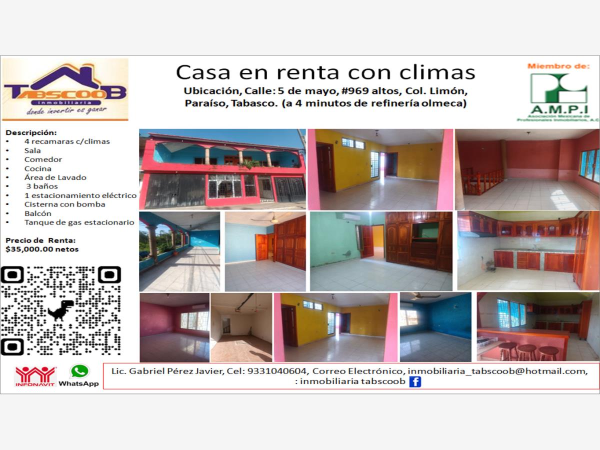 Casa en renta en Paraiso Centro, Paraíso — foto 1 de 15