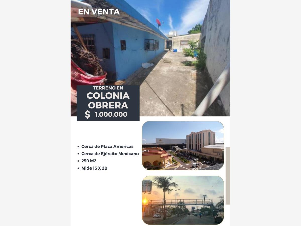 Terreno en venta en Obrera, Boca del Río