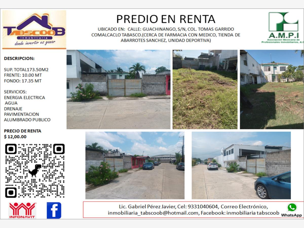 Terreno en renta en Tomas Garrido, Comalcalco — foto 1 de 6