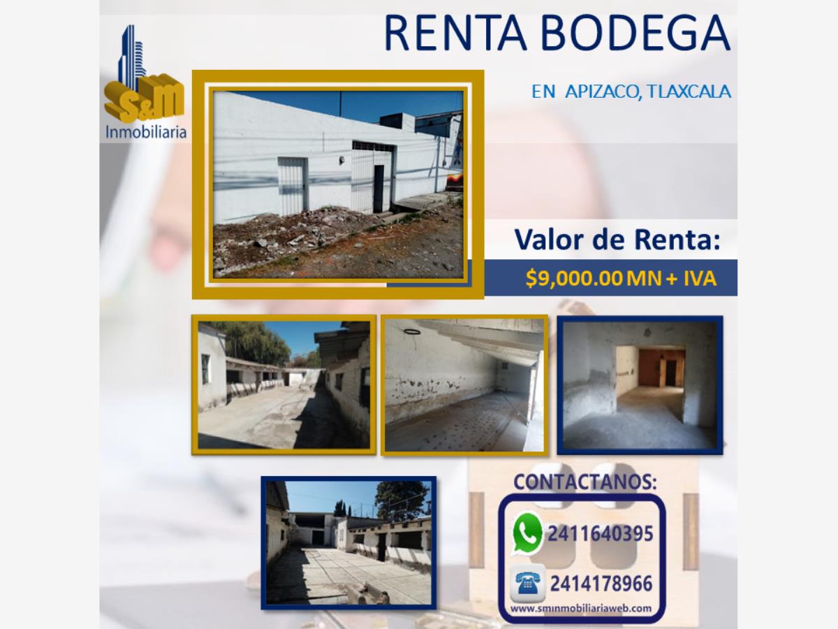 Bodega en renta en La Cienega, Apizaco — foto 1 de 26