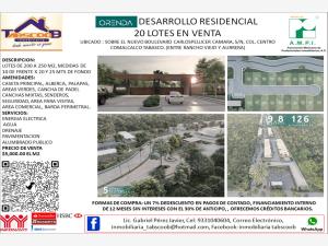 Terreno en venta en Comalcalco Centro, Comalcalco, Tabasco