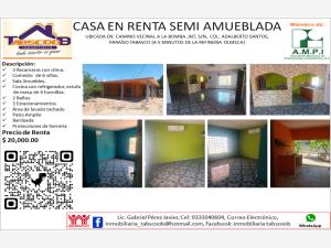 Casa en renta en Adalberto Santos, Paraíso, Tabasco