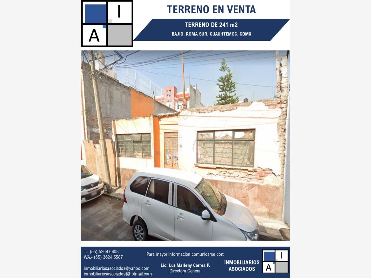 Terreno en venta en Roma Sur, Cuauhtémoc — foto 1 de 6