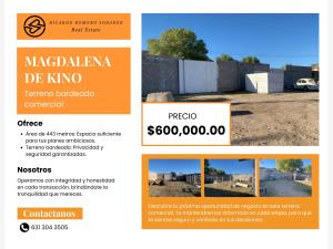 Terreno en venta en Arnulfo Javalera García, Magdalena, Sonora