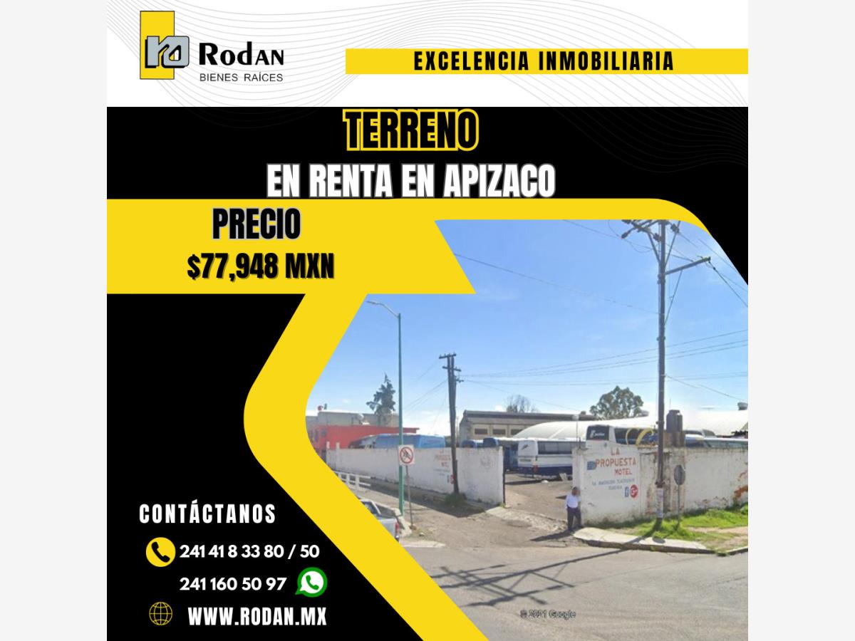 Terreno en renta en Centro, Apizaco — foto 1 de 2