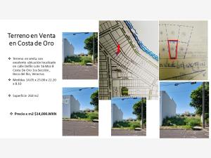 Terreno en venta en Costa de Oro, Boca del Río, Veracruz de Ignacio de la Llave