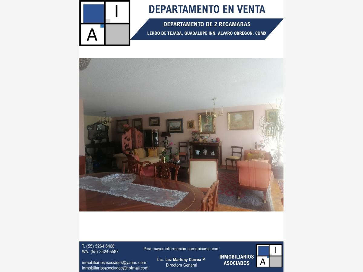 Departamento en venta en Guadalupe Inn, Álvaro Obregón — foto 1 de 10