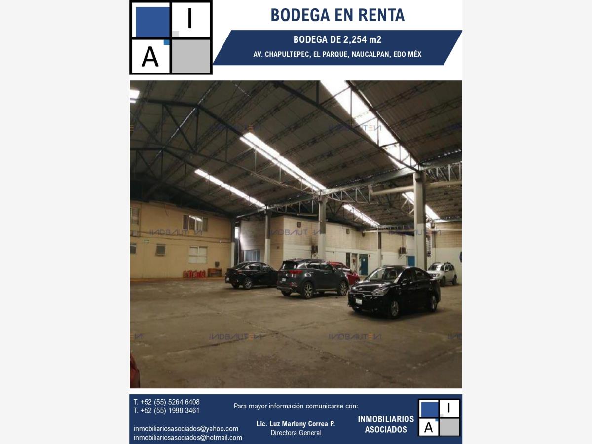 Bodega en renta en El Parque, Naucalpan de Juárez — foto 1 de 7