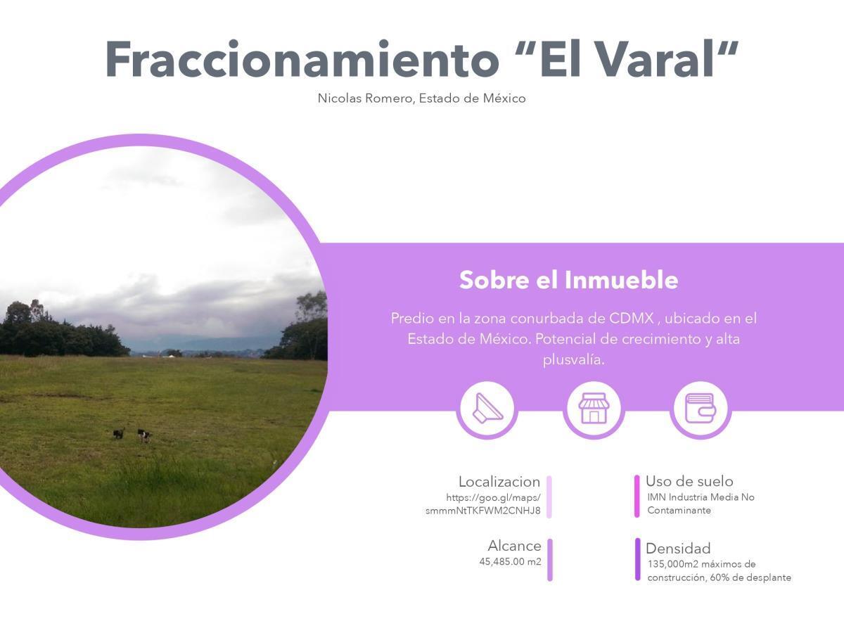 Terreno en venta en San Jose El Vidrio, Nicolás Romero — foto 1 de 12