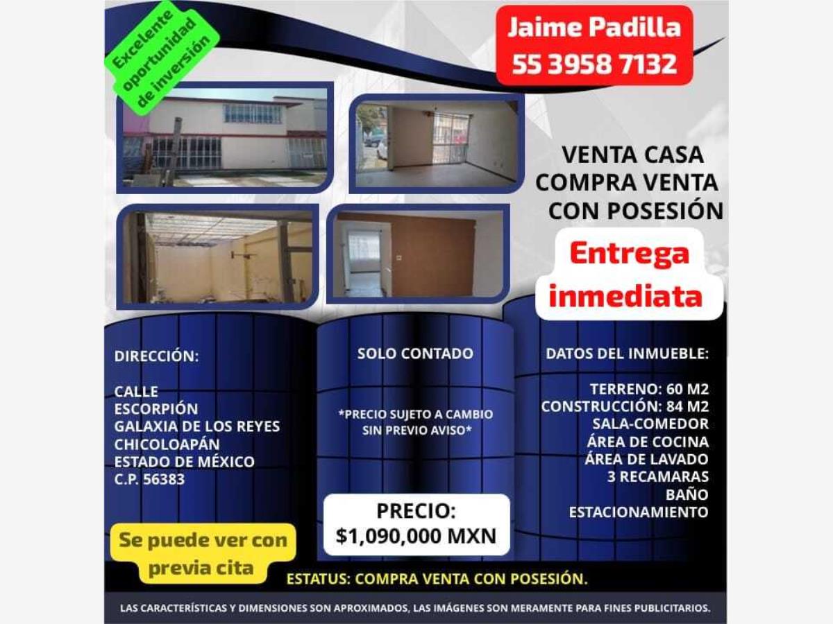 Casa en venta en Ciudad Galaxia los Reyes, Chicoloapan