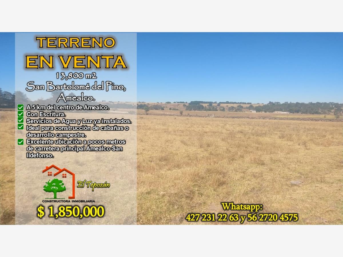 Terreno en venta en San Bartolomé del Pino (San Bartolo), Amealco de Bonfil — foto 1 de 15