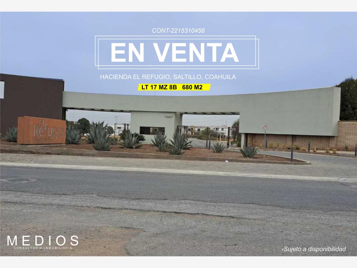 Terreno en venta en Hacienda del Refugio, Saltillo — foto 1 de 3