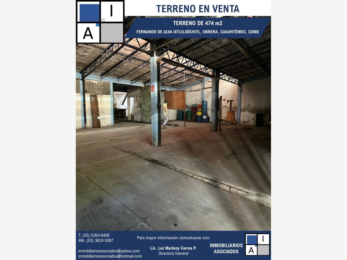 Terreno en venta en Obrera, Cuauhtémoc — foto 1 de 10