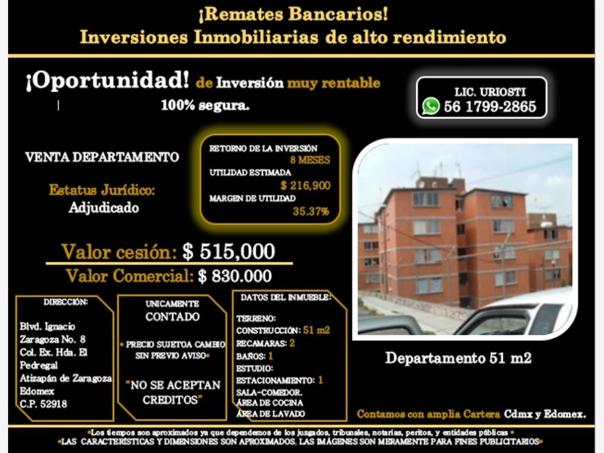 Departamento en venta en Ex-Hacienda el Pedregal, Atizapán de Zaragoza — foto 1 de 3