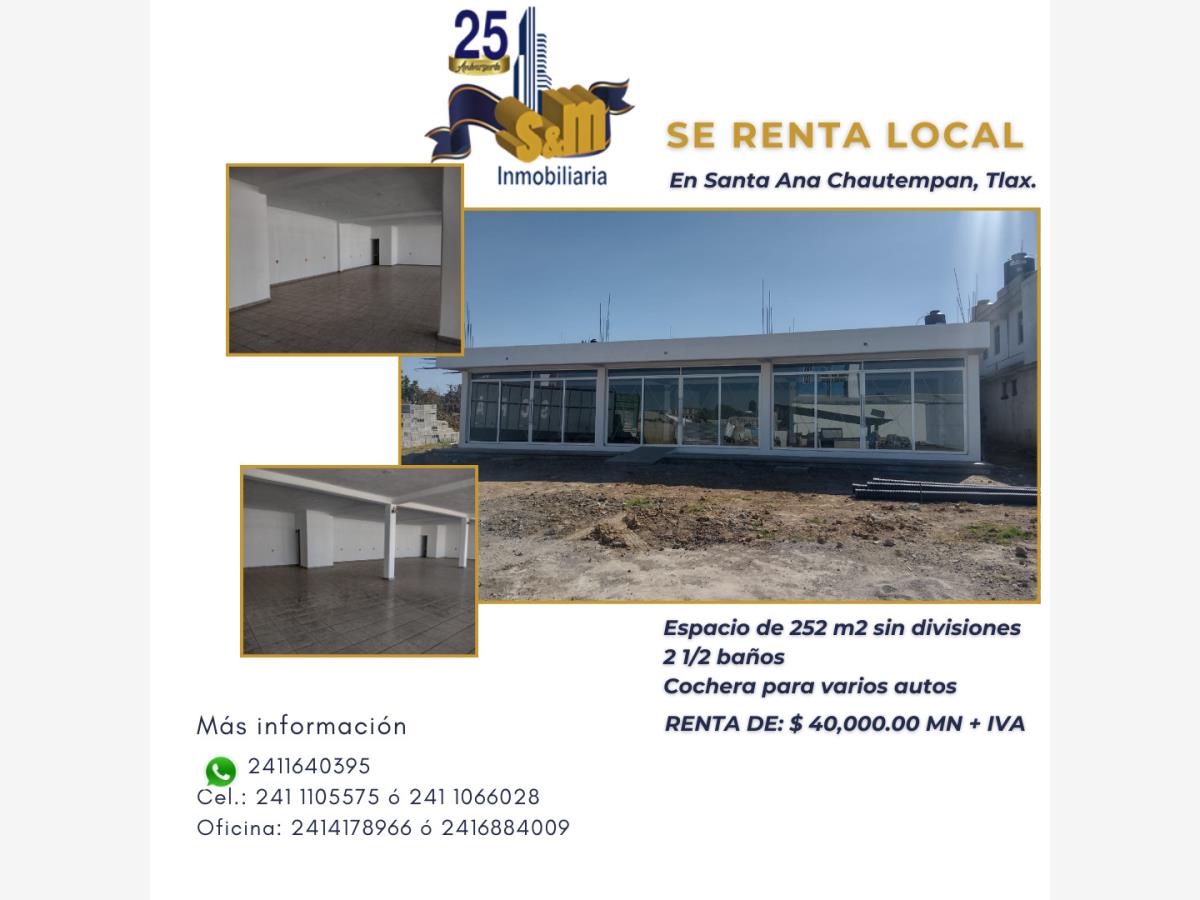 Local en renta en Santa Ana Chiautempan Centro, Chiautempan — foto 1 de 10