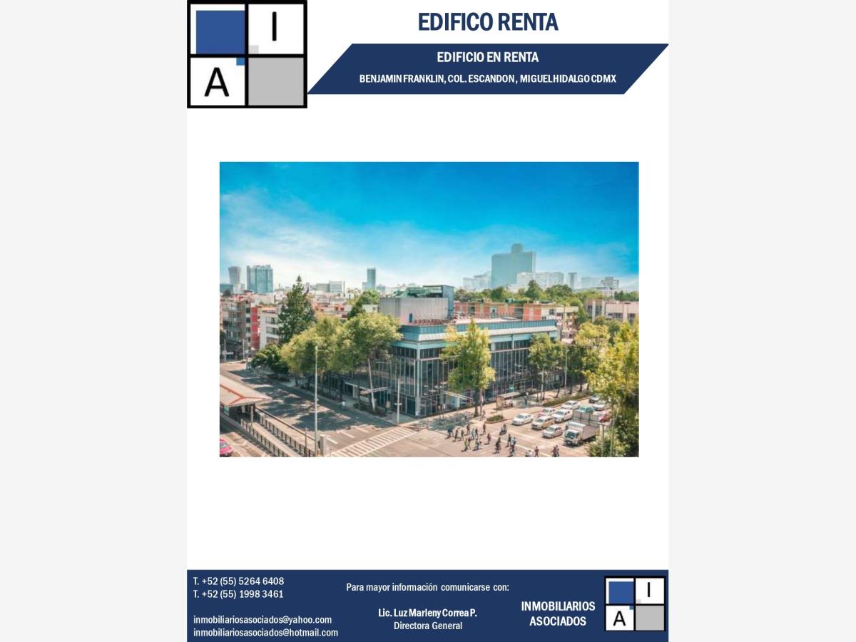 Edificio en renta en Escandón I Sección, Miguel Hidalgo — foto 1 de 2