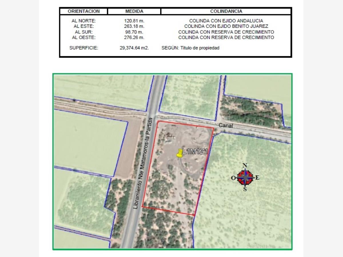 Terreno en venta en Benito Juárez, Matamoros — foto 1 de 19