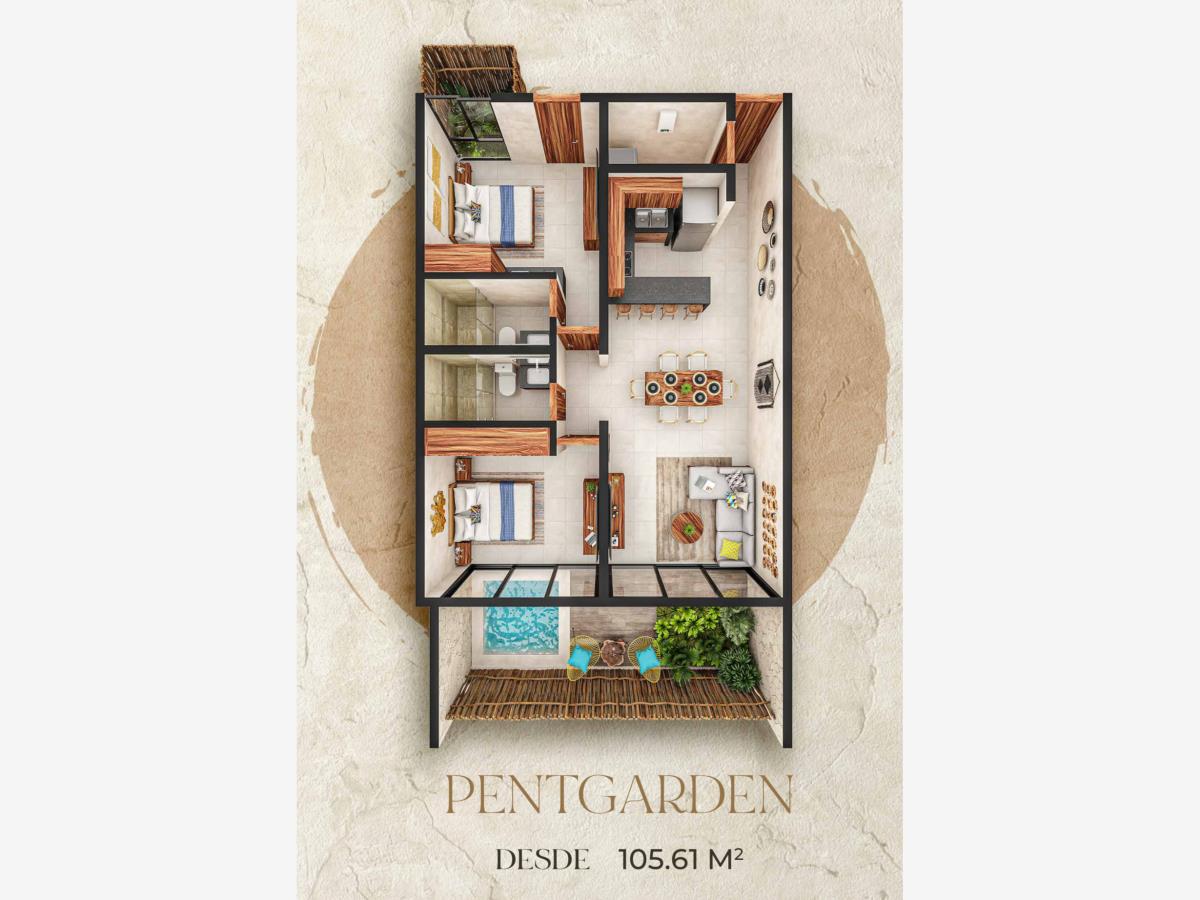 Departamento en venta en Tulum Centro, Tulum — foto 1 de 24