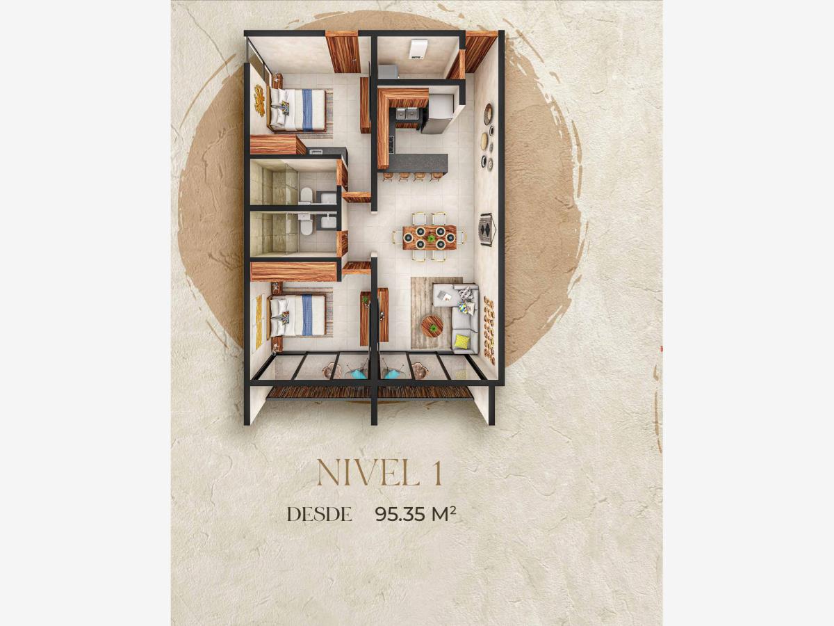 Departamento en venta en Tulum Centro, Tulum — foto 1 de 23